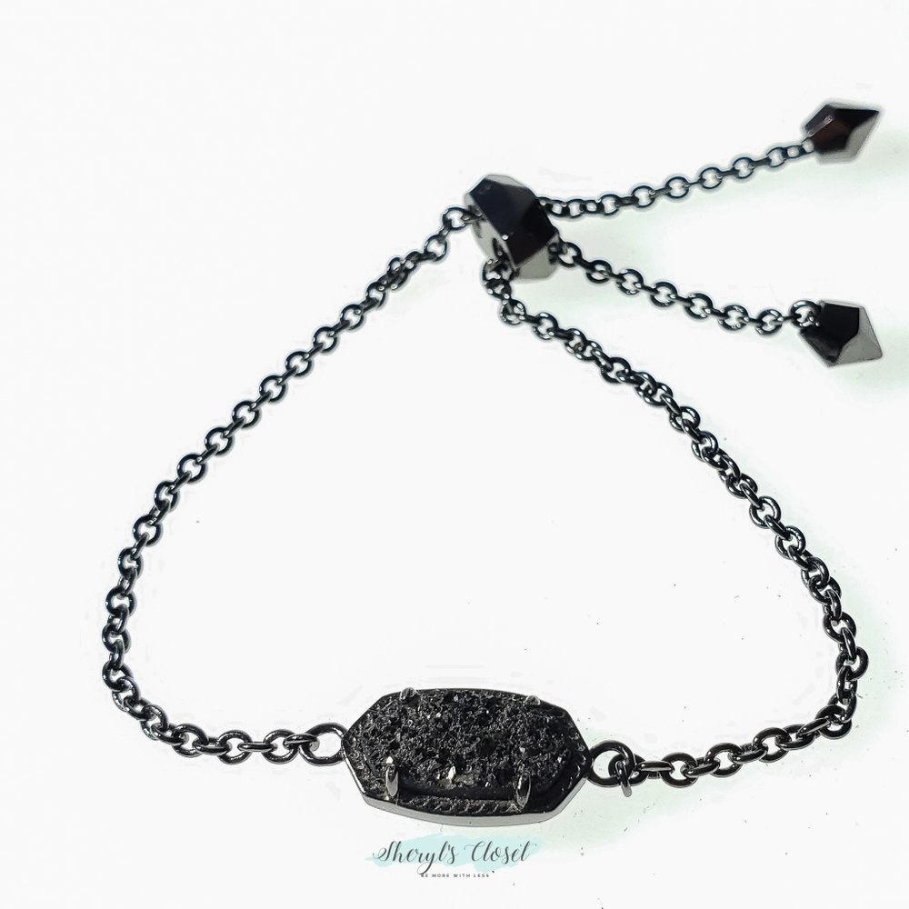 Elaina Black Druzy Station Bracelet - Kendra Scott